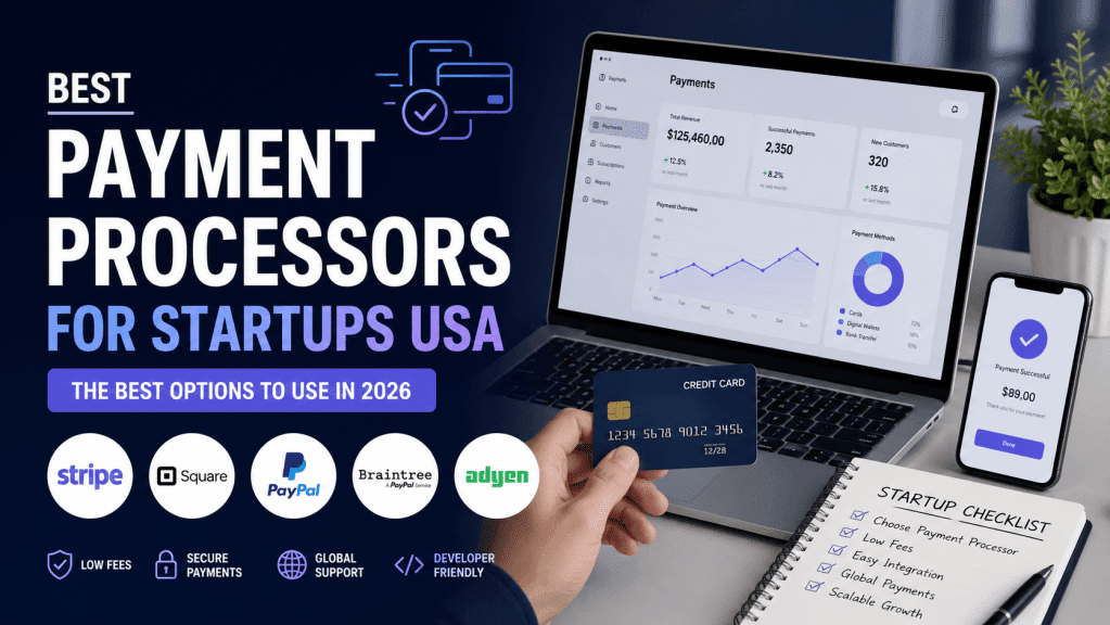 Payment Processors for Startups USA: The Best Options to Use in 2026
